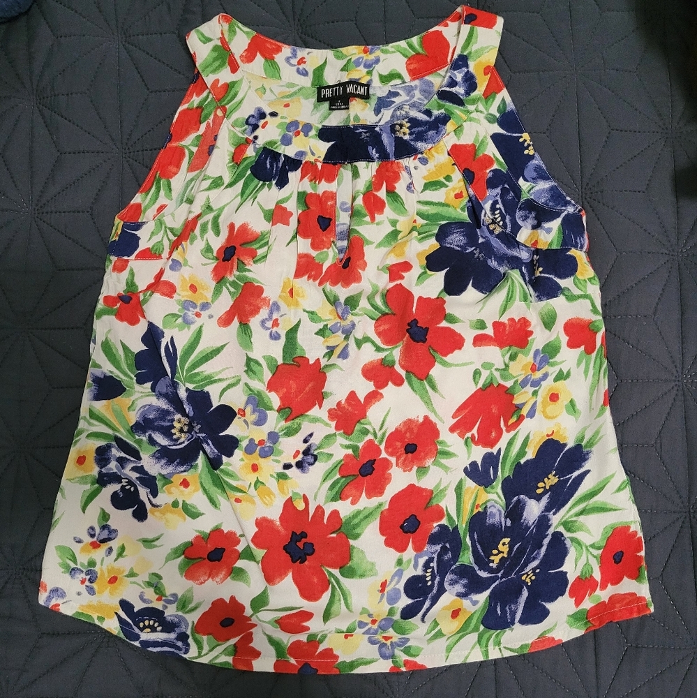 Pretty Vacant Flower Tank Top